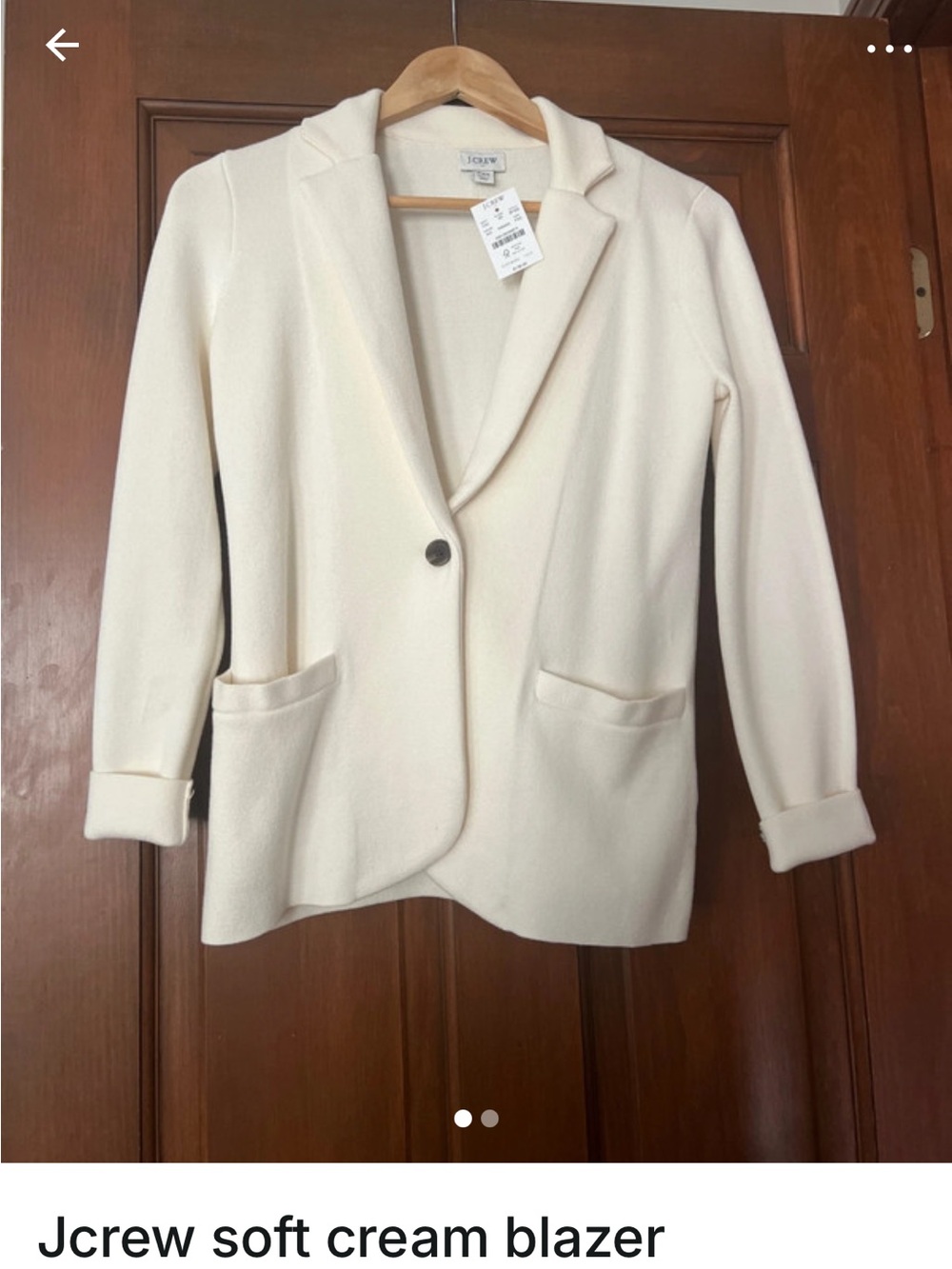 J. Crew Cream Single-Button Women's Blazer